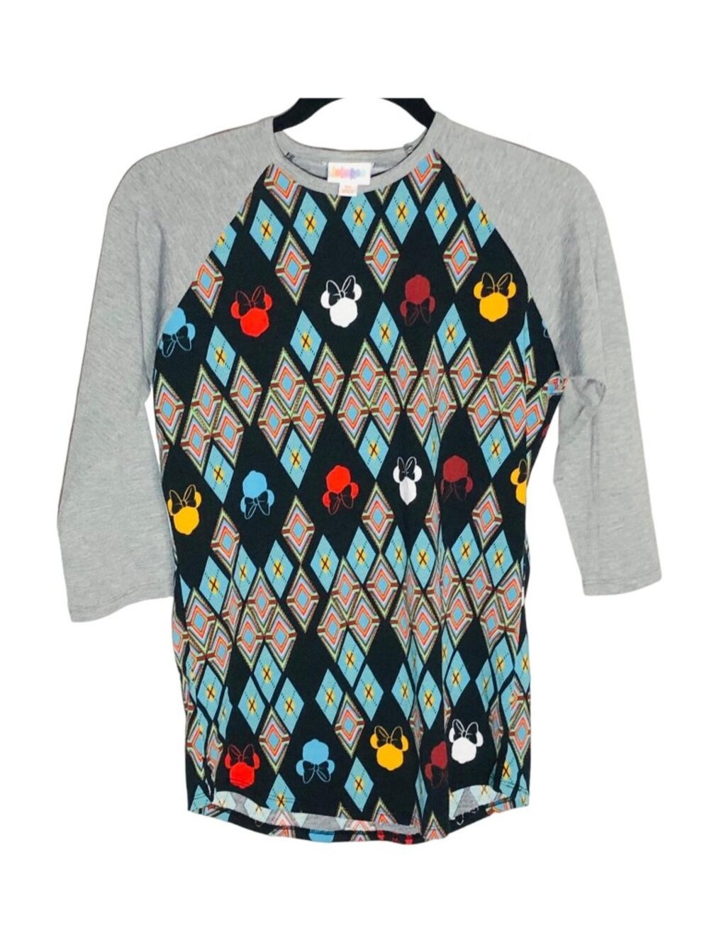 LuLaRoe Randy Shirt New With Tags Disney Minnie Mouse 3/4 Sleeve XS READ NEW